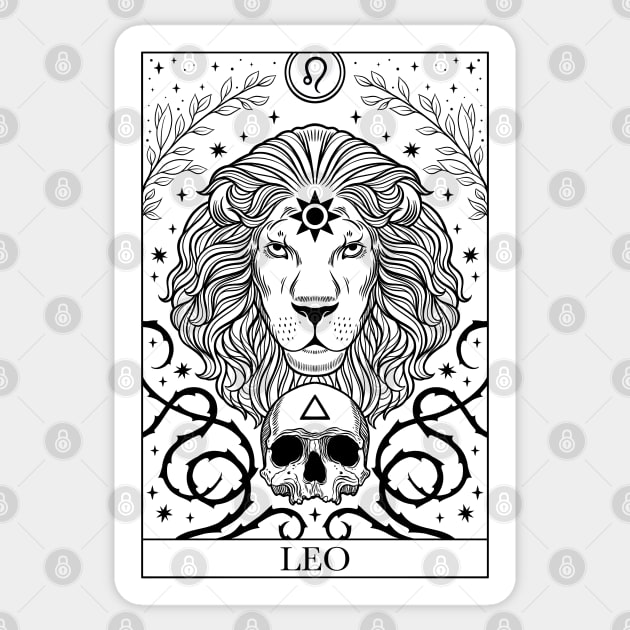 Zodiac sign tarot card Leo Leo Zodiac Sign Sticker TeePublic